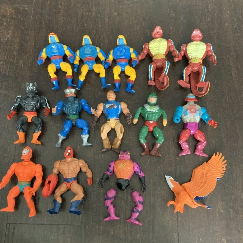 Vintage MOTU Masters Of The Universe He-Man Action Figures Lot of 14 AS-IS